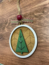Load image into Gallery viewer, Farmhouse Round Tree or Deer ornament - Christmas decor - Ornament- tiered tray decor - tree ornament - deer ornament - Rustic Ornament