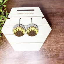 Load image into Gallery viewer, Sunflower Drop Earrings