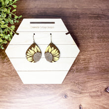 Load image into Gallery viewer, Sunflower Drop Earrings
