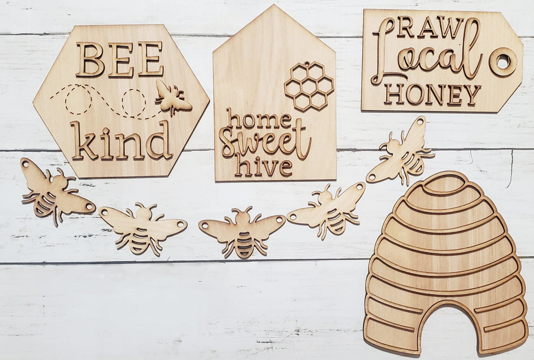 Bee DIY Tiered Tray set - DIY Kit - Bee decor - tiered tray decor