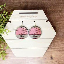 Load image into Gallery viewer, Sports Mom Drop Earrings - football, basketball, baseball, soccer