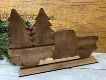 Load image into Gallery viewer, Vintage Truck Christmas Countdown- red truck - interchangeable countdown - farmhouse Christmas