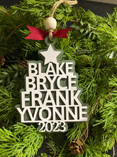 Load image into Gallery viewer, Personalized Family Tree Ornament, Name Ornament, Personalized Gift
