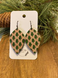 Christmas Tree Drop Earrings