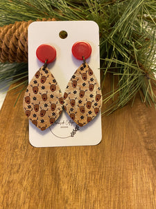 Reindeer Drop Christmas Earrings