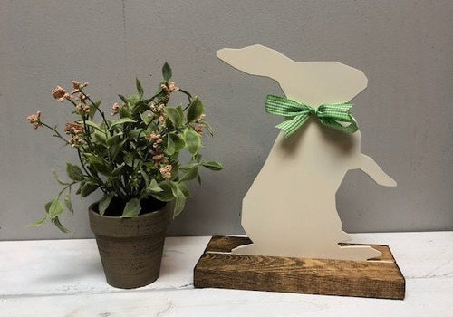 Spring Decor - Bunny - Farmhouse Metal Decor - Easter Decor - Shelf Sitter