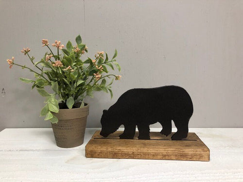 Farmhouse Decor - Bear - Metal Decor - Shelf Sitter - Lodge Decor