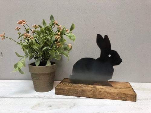 Farmhouse Decor - Small Bunny - Metal Decor - Shelf Sitter