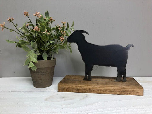 Farmhouse Decor - Goat - Metal Decor - Shelf Sitter