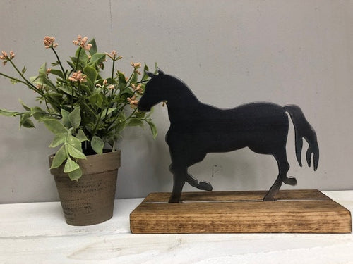 Farmhouse Decor - Horse - Metal Decor - Shelf Sitter