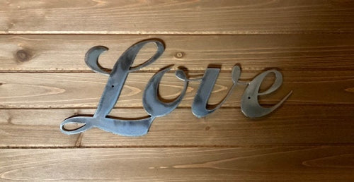 Love Metal Word - Farmhouse Decor - Metal Decor