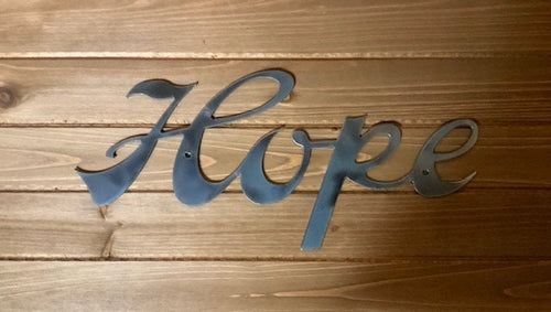 Hope Metal Word - Farmhouse Decor - Metal Decor