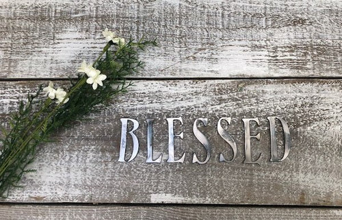 Blessed - 2 inch Metal Letters- Small Metal Letters - Steel - Natural Steel - Sign Letters - Craft Supplies