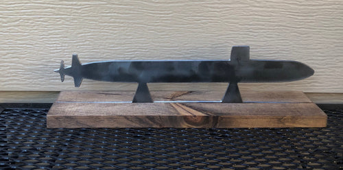 Los Angeles Class Fast Attack Submarine - Metal Decor - Shelf Sitter - Military Decor