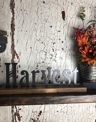 Farmhouse Decor - Harvest - Metal Decor - Shelf Sitter