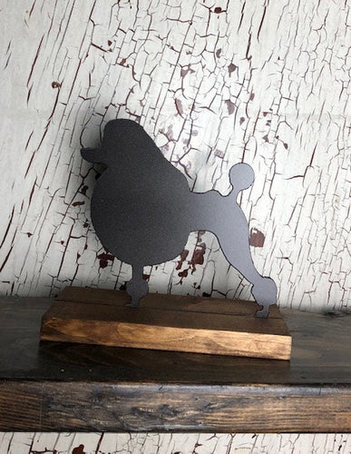 Poodle - Dog - Metal Decor - Shelf Sitter