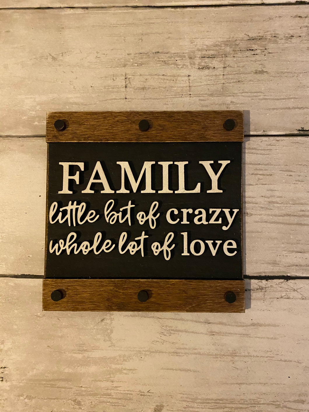 Family Mini Tiered Tray sign, Farmhouse decor, funny family sign, tiered tray decor