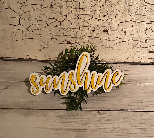 Sunshine Tiered Tray sign - summer decor - tiered tray decor - sunshine