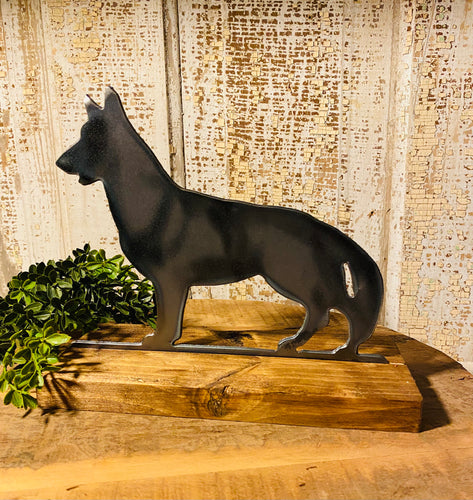 German Shepard - Dog - Metal Decor - Shelf Sitter