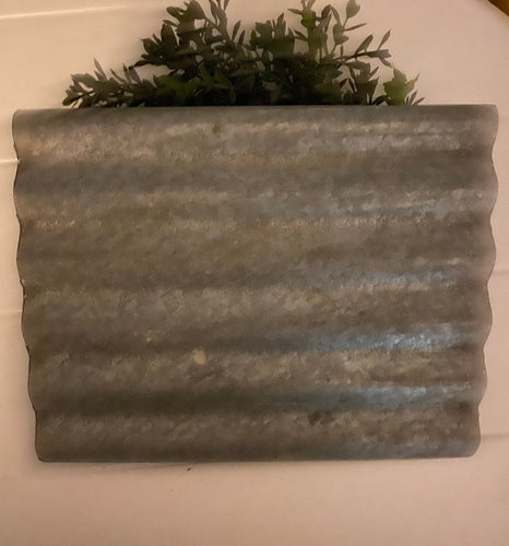 Corrugated metal rectangles - rustic metal - metal shape 5 x 7 inches