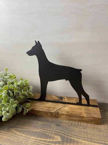 Doberman - Dog - Metal Decor - Shelf Sitter