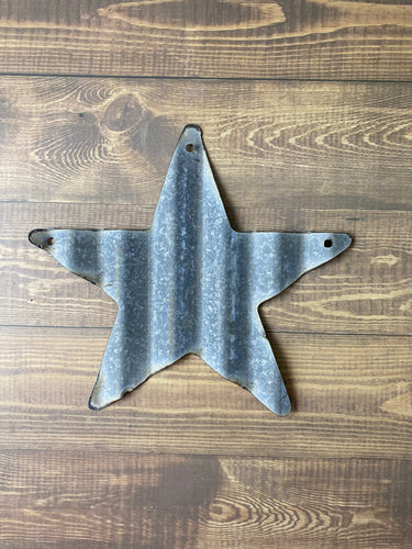8 inch (small) - Corrugated metal star - holiday decor - Patriotic - Summer decor