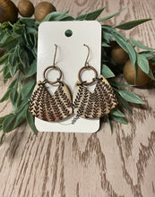 Load image into Gallery viewer, Distressed Wood Engraved 3 Vine Earrings - Handmade Boho Jewelry - Unique Nature-Inspired Accessories
