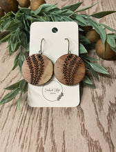 Load image into Gallery viewer, Distressed Wood Engraved 3 Vine Earrings - Handmade Boho Jewelry - Unique Nature-Inspired Accessories
