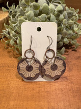 Load image into Gallery viewer, Starburst drop Earrings, lightweight wood Earrings

