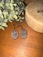 Load image into Gallery viewer, Butterfly Reverse Engrave Drop Earrings, laser engraved, hand painted, wood earrings, nickel free
