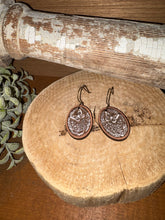 Load image into Gallery viewer, Butterfly Reverse Engrave Drop Earrings, laser engraved, hand painted, wood earrings, nickel free
