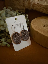 Load image into Gallery viewer, Butterfly Reverse Engrave Drop Earrings, laser engraved, hand painted, wood earrings, nickel free
