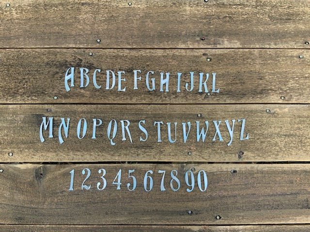 2 inch Metal Letters/Numbers Bleeker Font – Creekside Cottage Designs