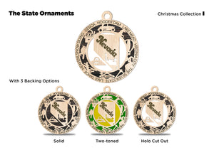State Ornament - Wood USA Ornament - Christmas Ornament - Nevada Ornament