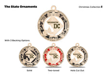 Load image into Gallery viewer, State Ornament - Wood USA Ornament - Christmas Ornament - Washington DC Ornament
