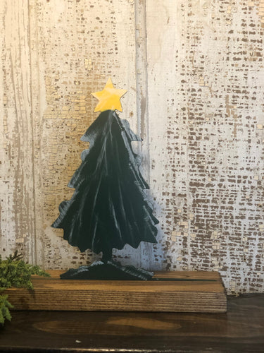 Christmas Decor - winter tree - Metal Decor - Shelf Sitter