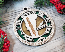 Load image into Gallery viewer, State Ornament - Wood USA Ornament - Christmas Ornament - Vermont Ornament

