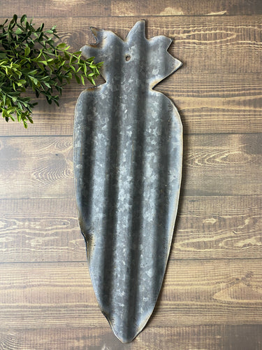 16 Inch Corrugated metal carrot - spring decor - Easter decor