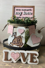 Load image into Gallery viewer, Love Tiered Tray set - Valentine decor - tiered tray decor
