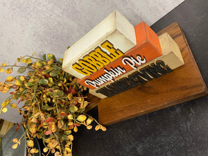 Fall Word Stack, Gobble, Pumpkin and Thanksgiving, Wood Shelf Sitter, Tiered Tray Decor, Thanksgiving Decor