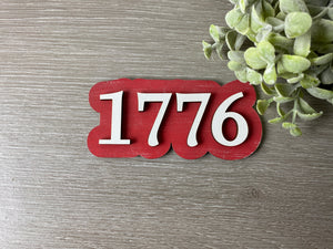 Patriotic Mini Tiered Tray "1776" sign